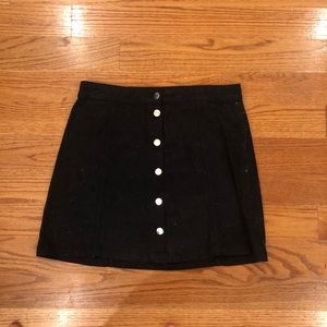 Black Jean Skirt